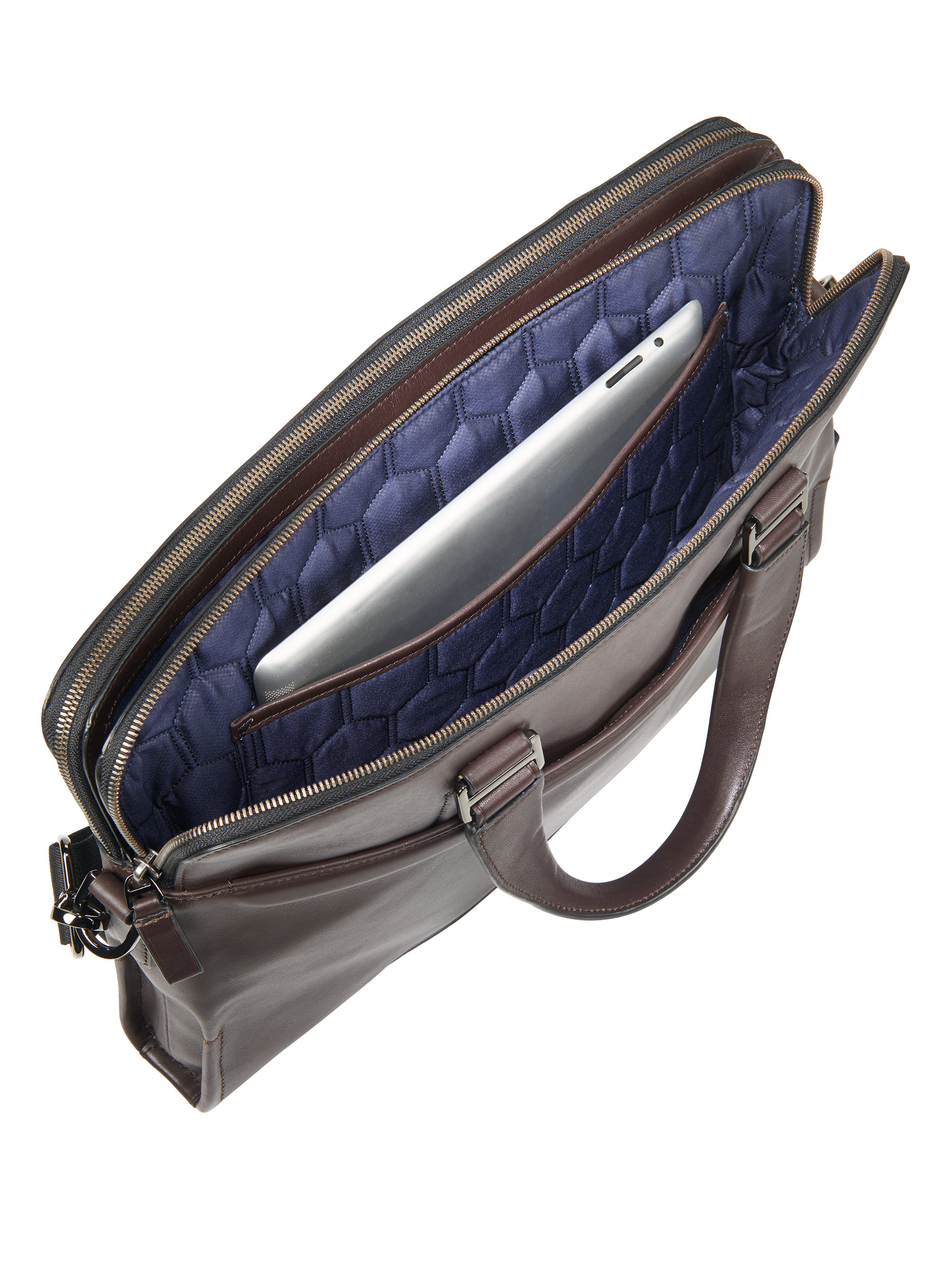 Tumi Brown Leather Briefcase at Darin Carrington Blog