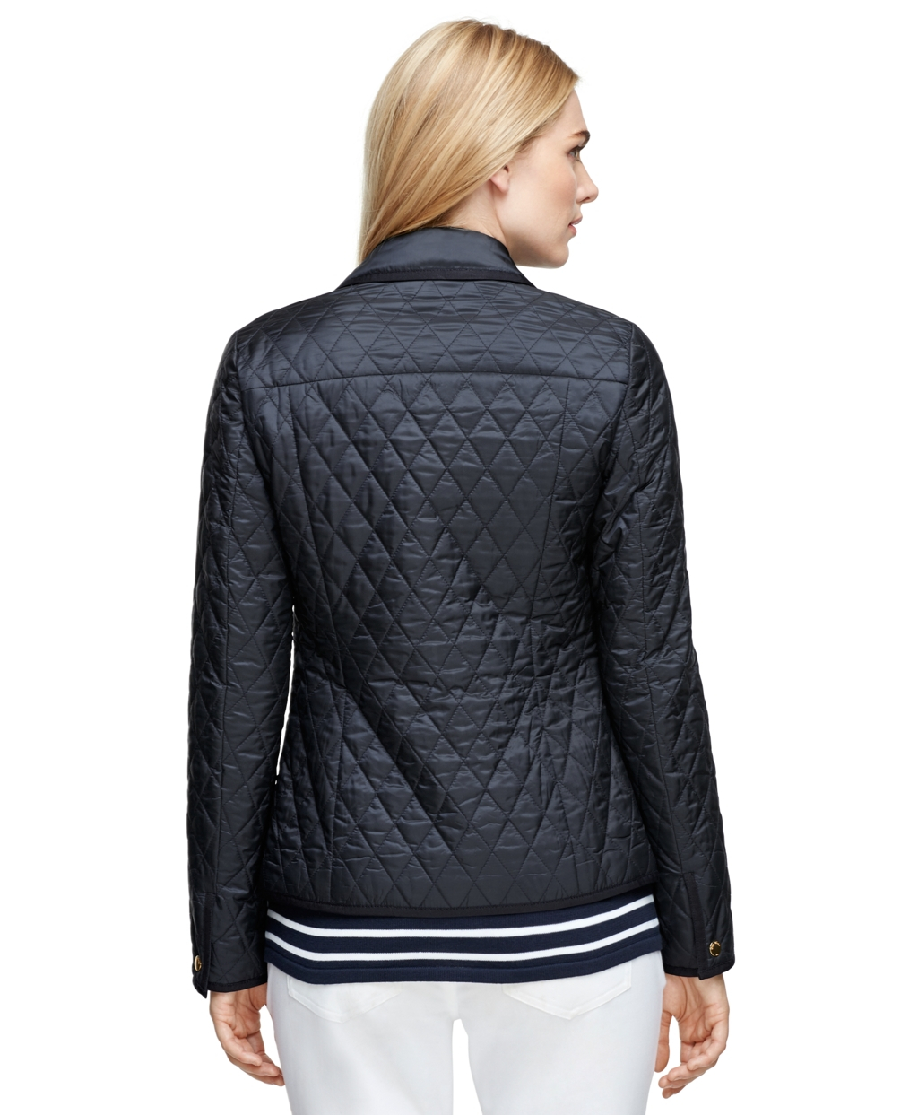 Brooks brothers Quilted Jacket in Blue Lyst