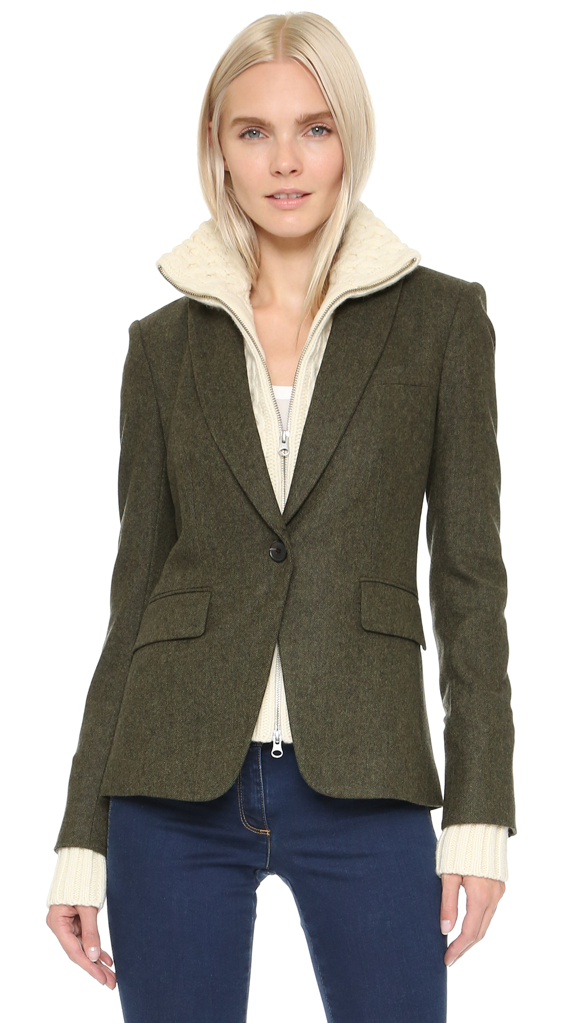 veronica beard green jacket