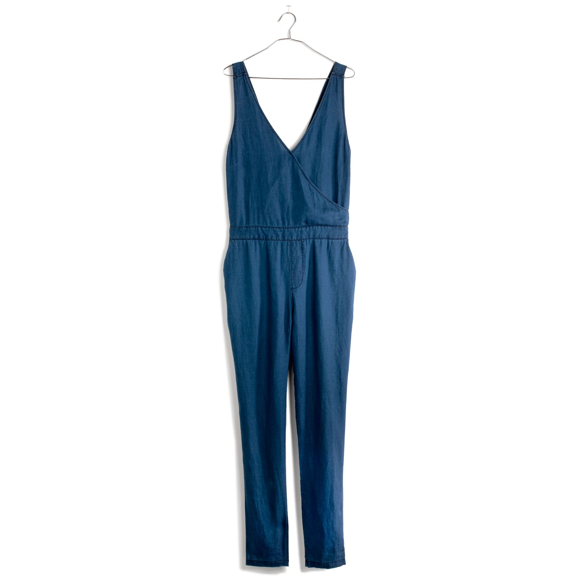 madewell blue jumpsuit