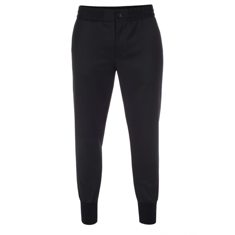black fitted sweatpants