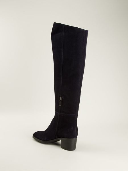 black knee high boots block heel