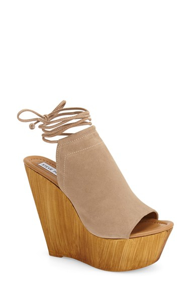steve madden tie up wedges