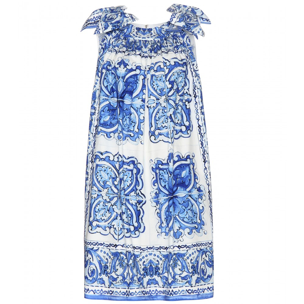 Dolce & Gabbana 'Majolica' Maxi Dress in Blue - Lyst