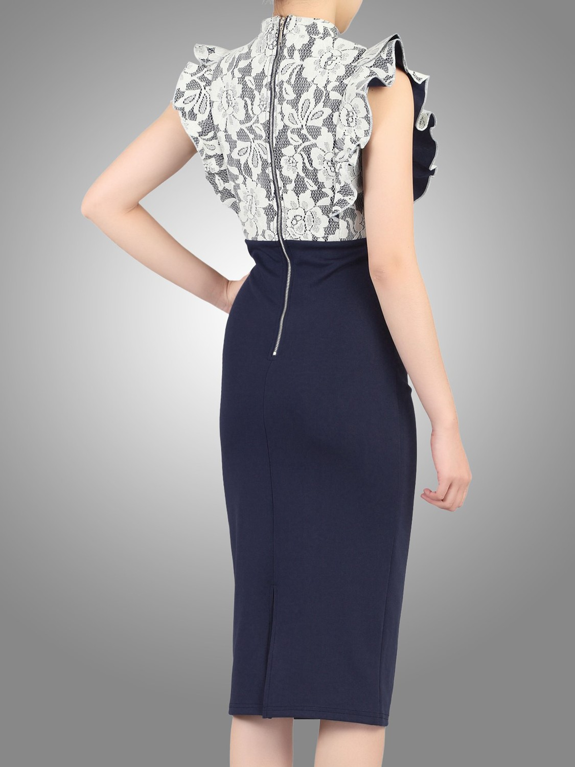 Jolie moi Contrast Lace Bonded Shift Dress in Blue | Lyst Jolie moi Contrast Lace Bonded Shift Dress in Blue | Lyst