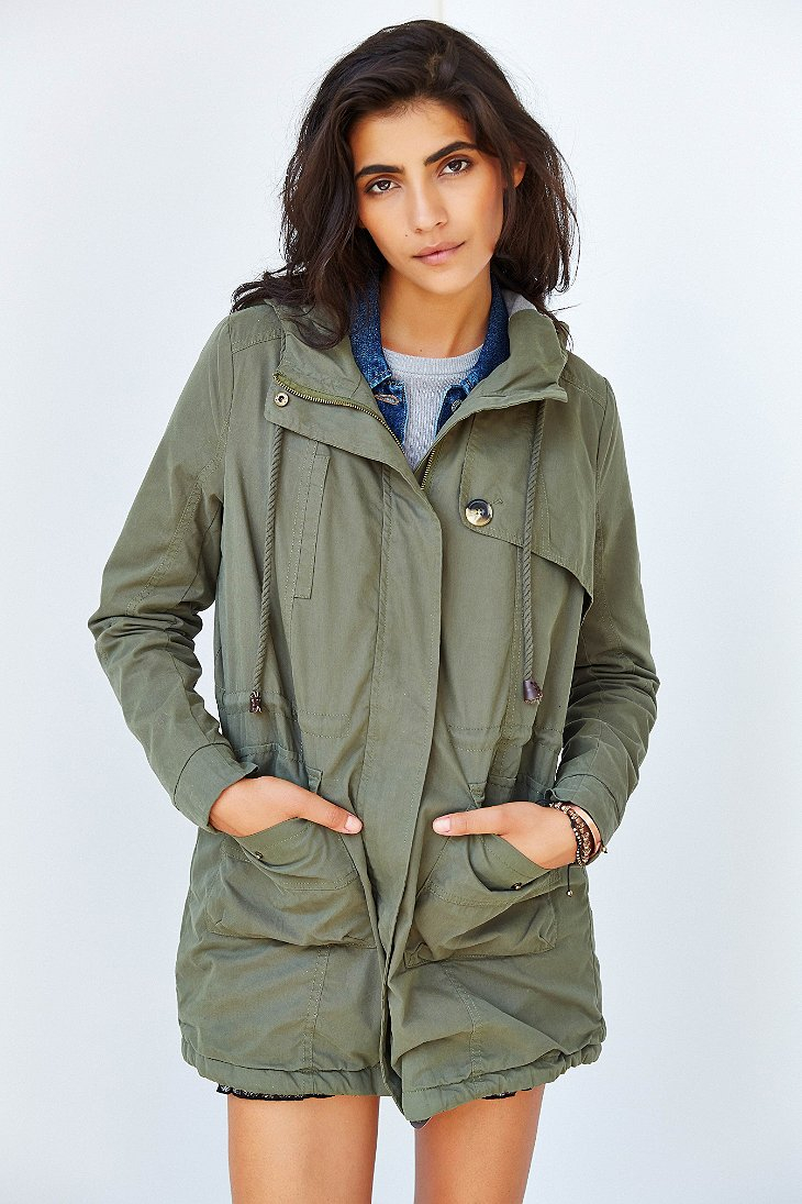 fleece lined anorak jacket