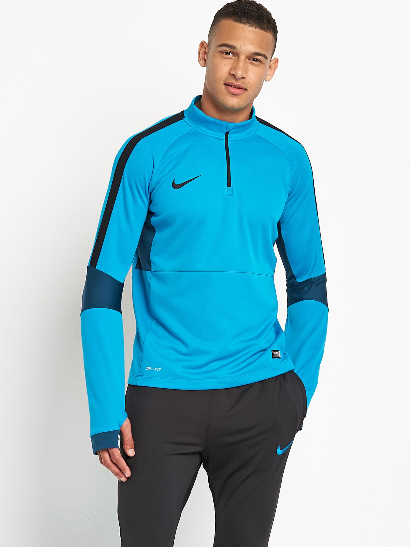 Nike Mens Squad Ignite Long Sleeve Mid Layer Top in Blue for Men ...
