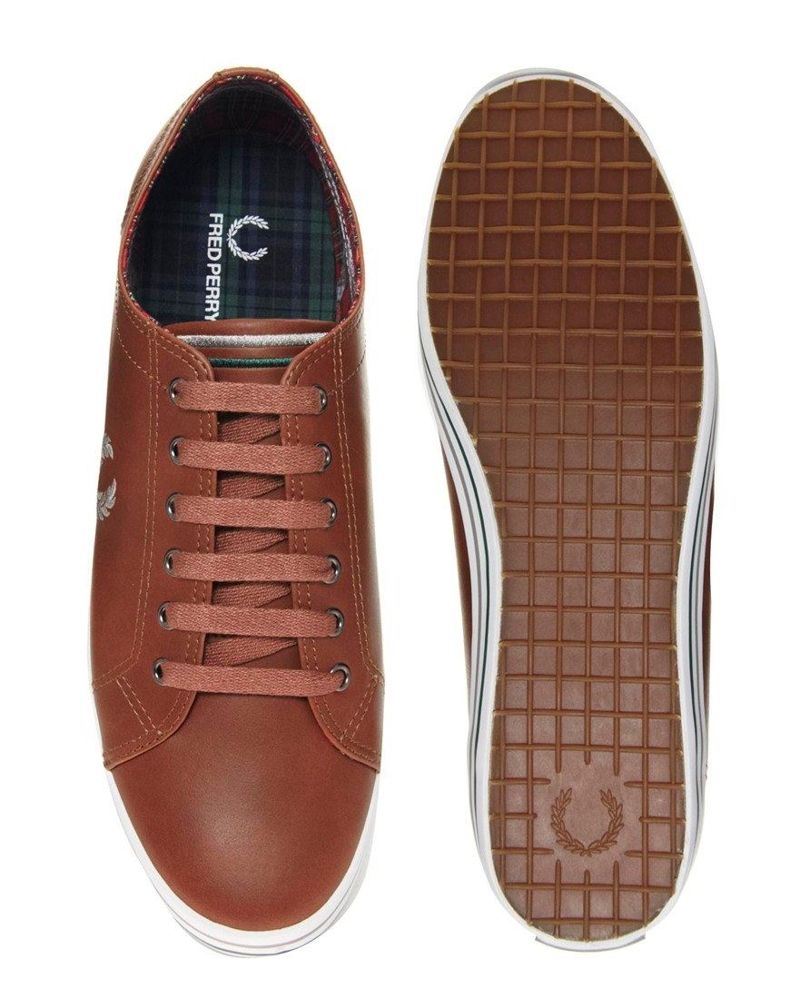 fred perry leather plimsolls