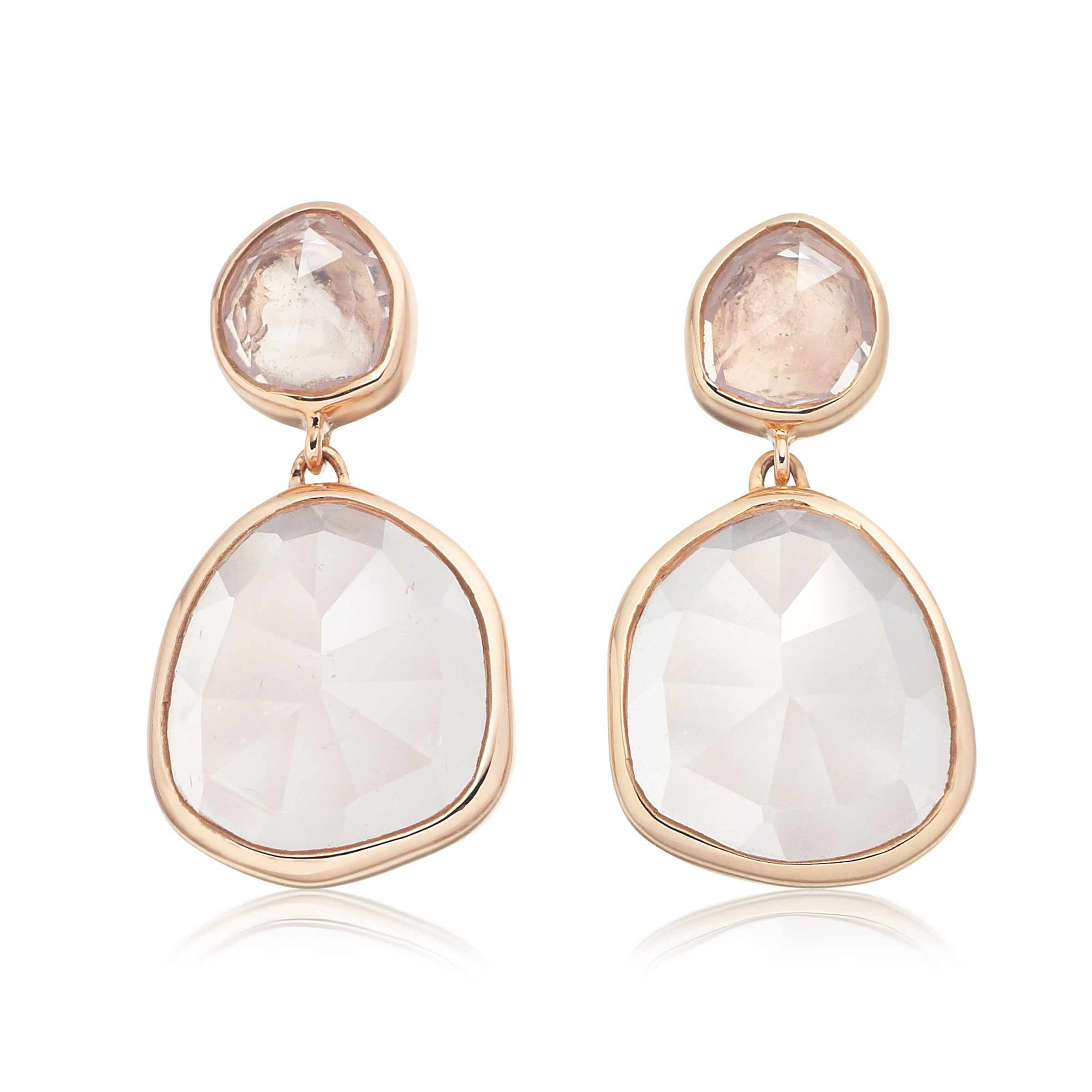 Monica Vinader Siren Medium Drop Earrings In Pink Lyst Shop women's monica vinader earrings. siren medium drop earrings