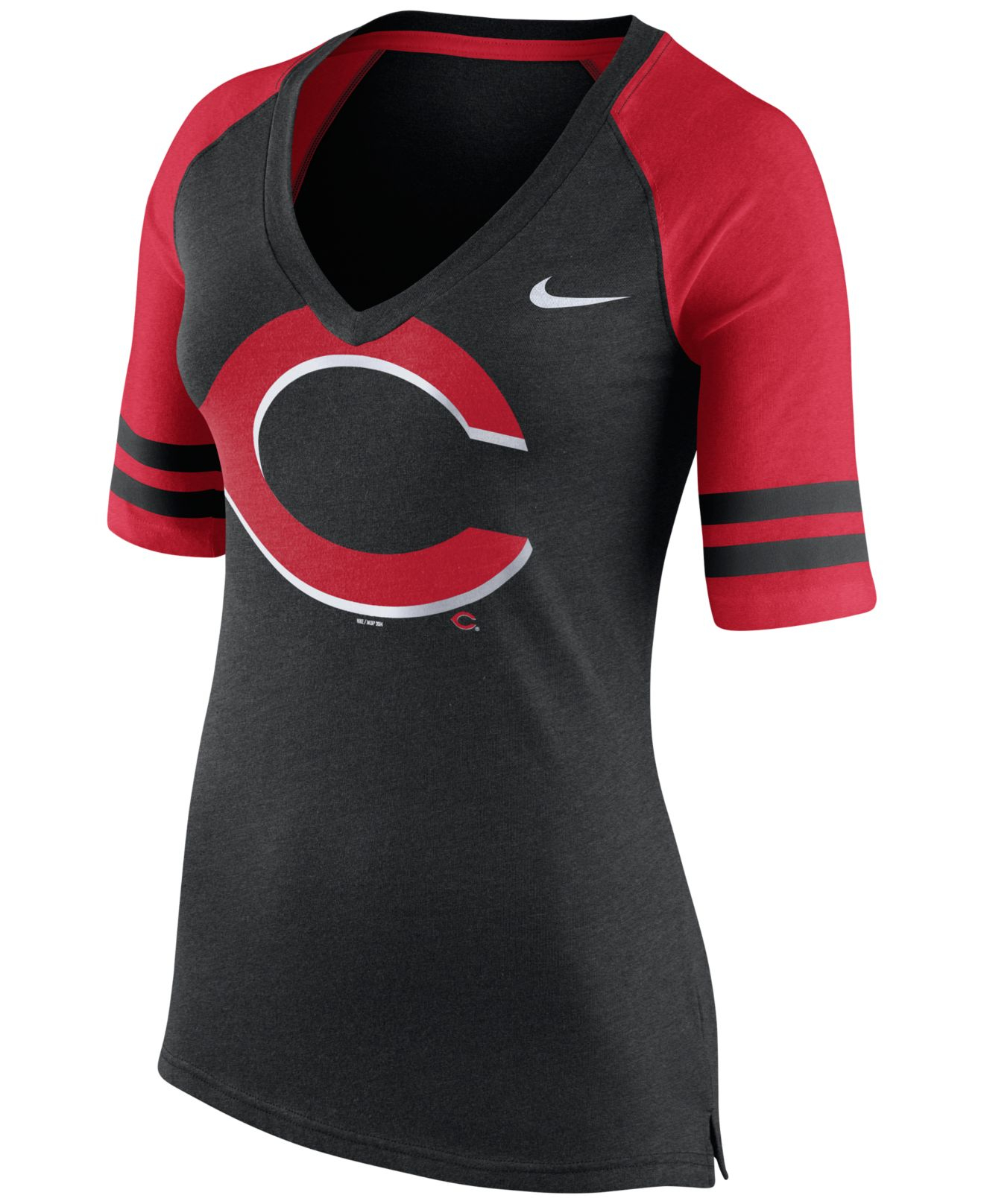 Nike Women'S Cincinnati Reds Logo Fan Top T-Shirt in Red | Lyst