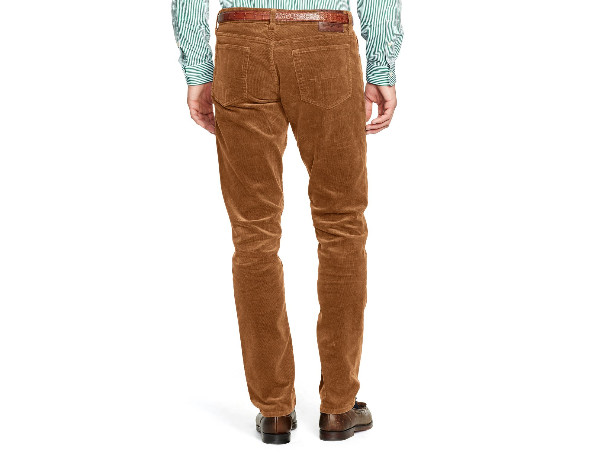 Ralph Lauren Polo Varick Slim-fit Cotton Corduroy Pants in Brown for ...