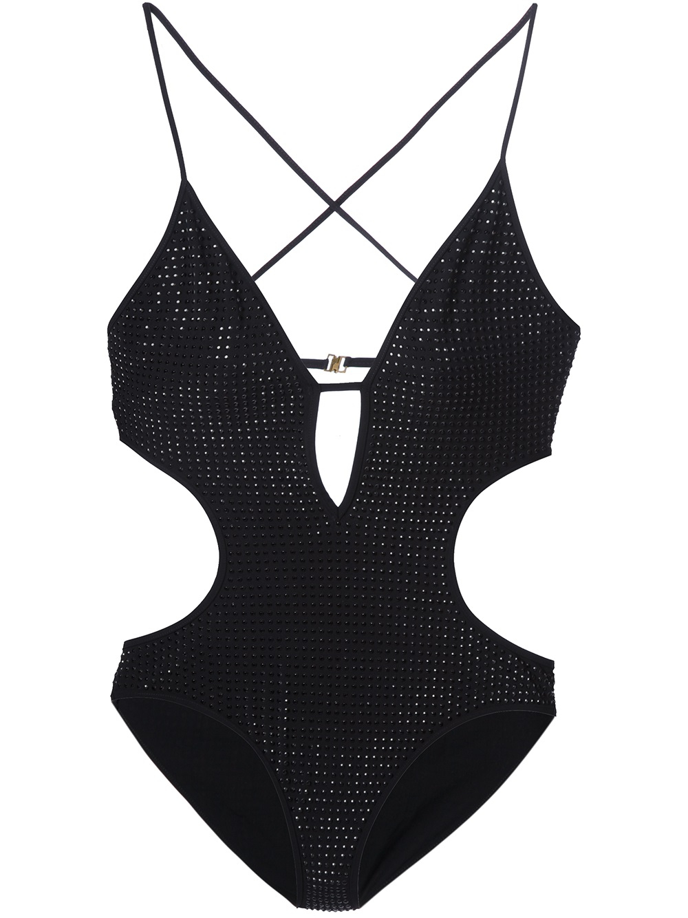 Gucci Embellished Swim Suit in Black - Lyst