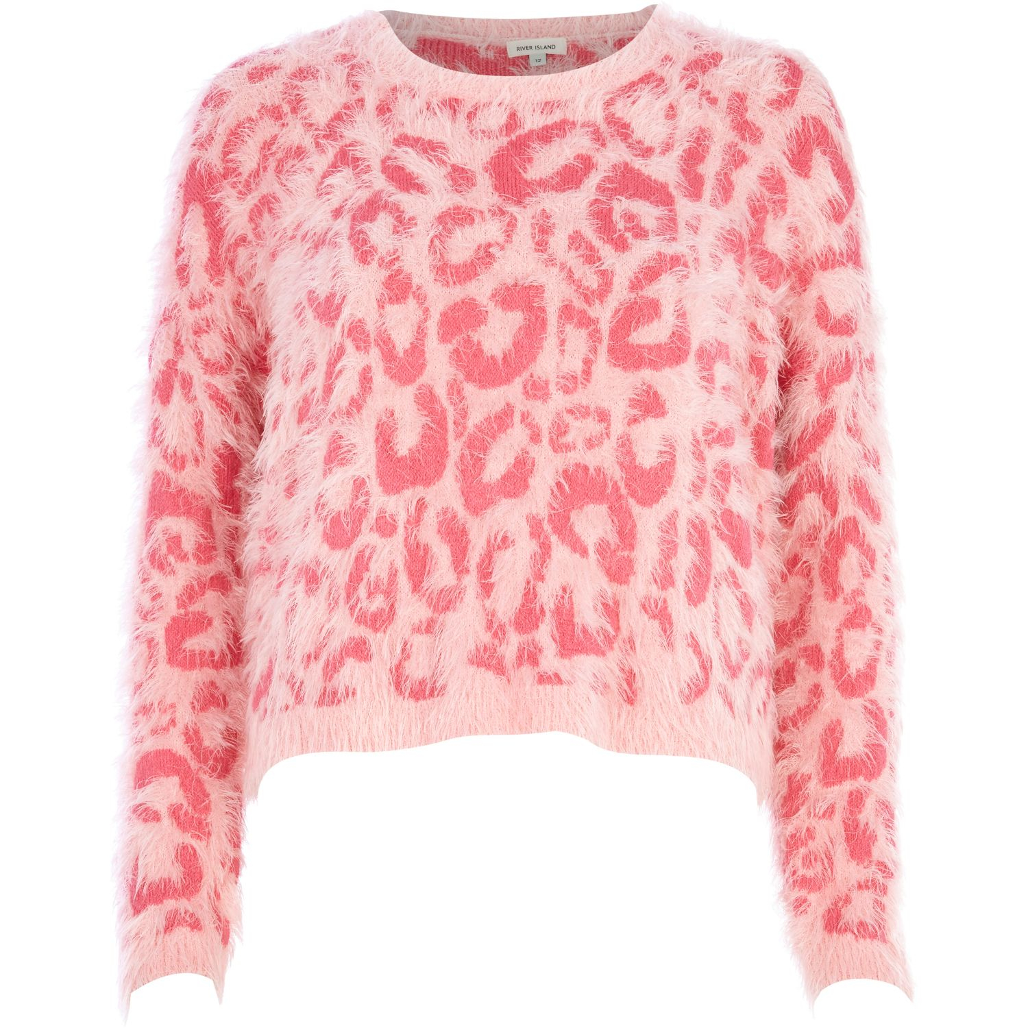 pink leopard print sweater