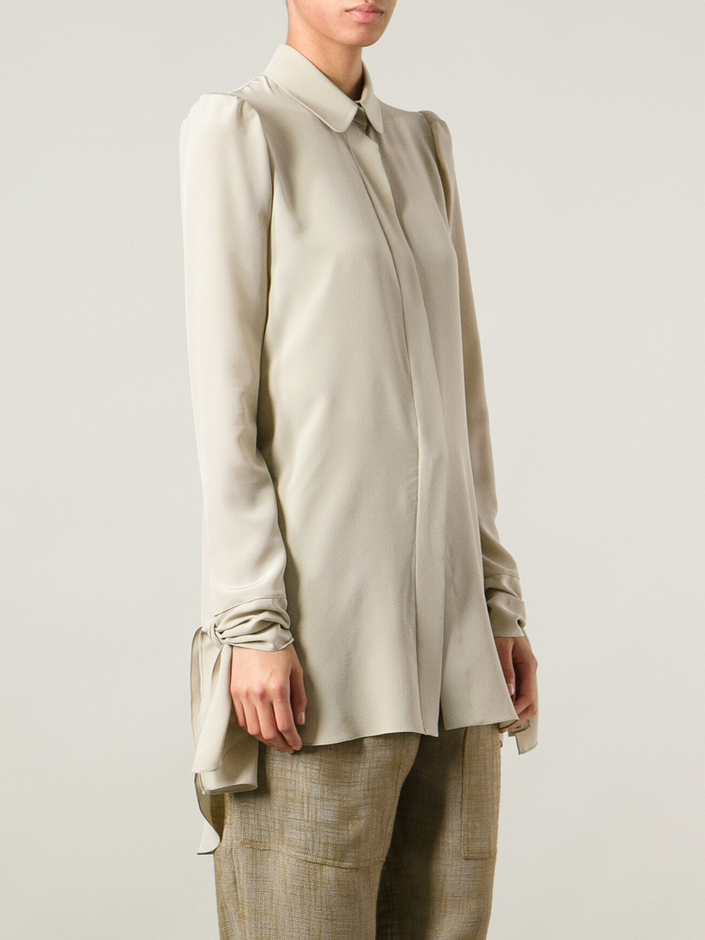 Lyst - Chloé Olive Tree Blouse in Natural