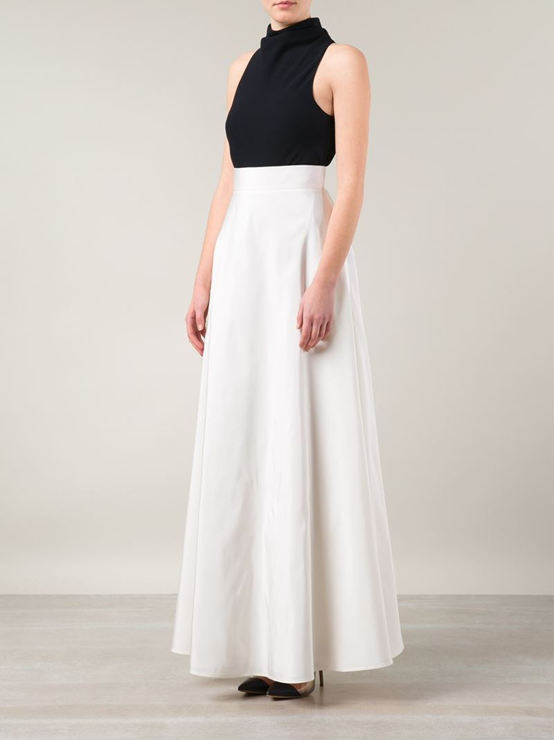 Rosie assoulin Long A-Line Skirt in White | Lyst