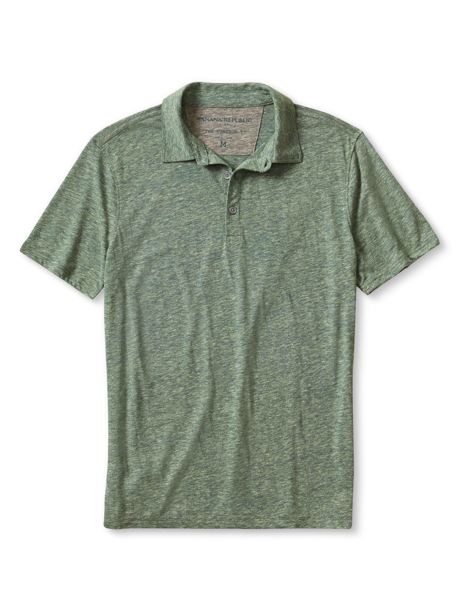 Banana republic Vintage Polo in Green for Men (Saphire green) Lyst