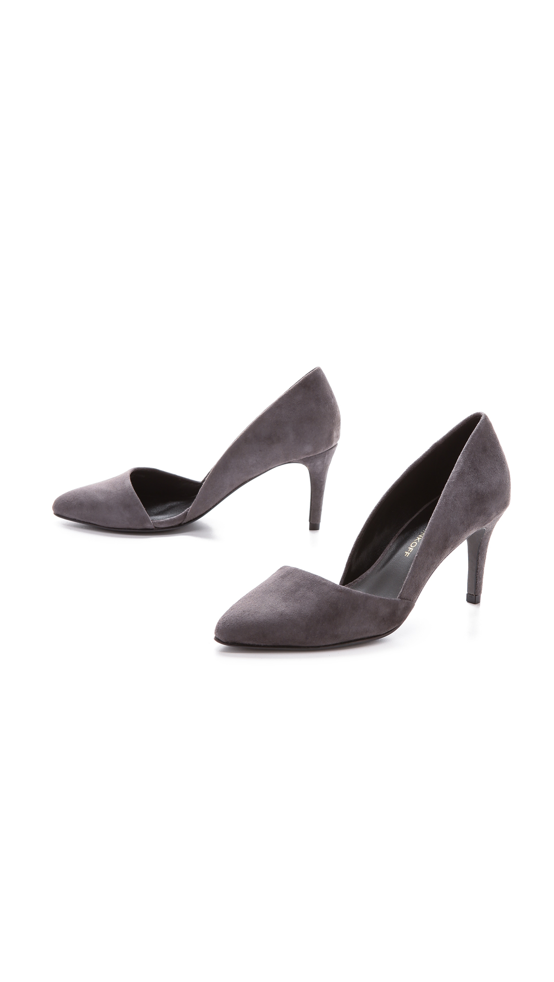 Rebecca Minkoff Brie Suede Pumps Charcoal Grey in Gray | Lyst