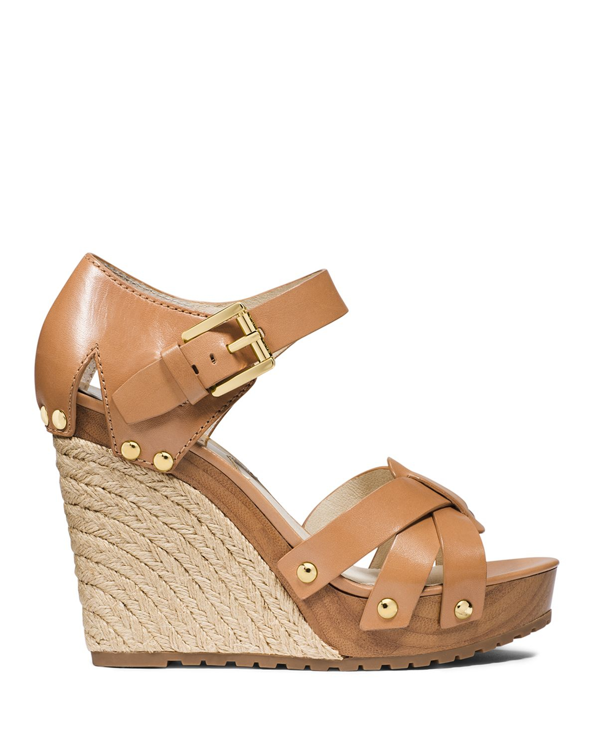 Michael Michael Kors Wedge Sandals - Somerly in Brown (Tan) | Lyst