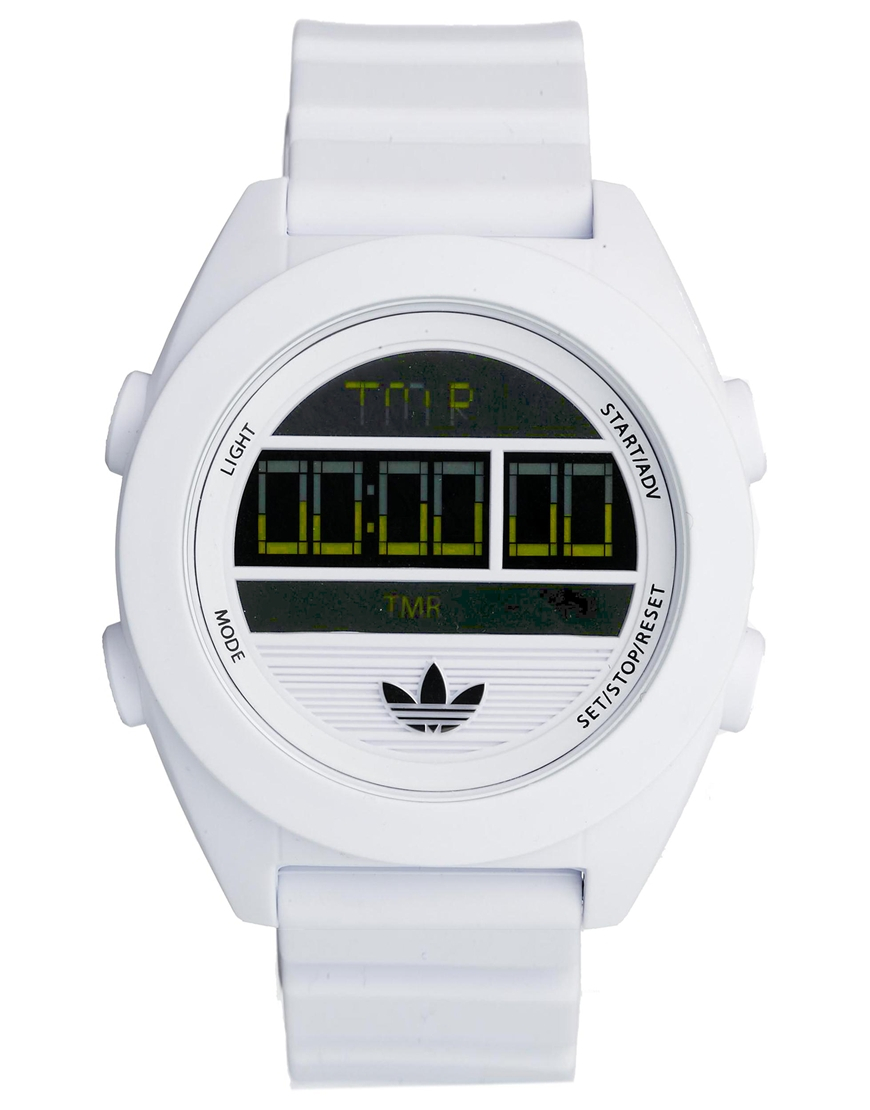 adidas Santiago Digital Watch in White for Men | Lyst