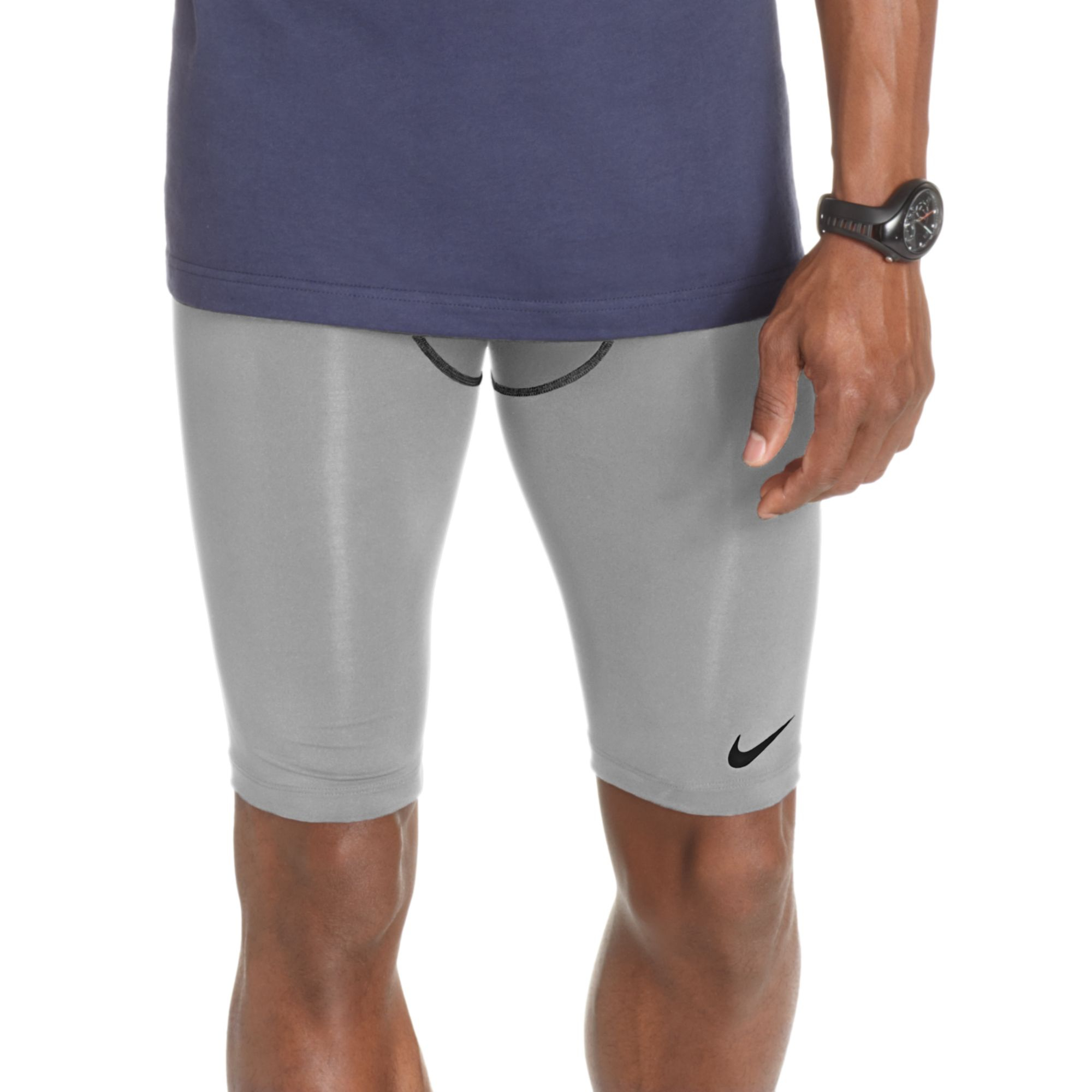 Nike Pro Combat Compression 9 Running Shorts in Carbon/Black (Gray) for Men  - Lyst