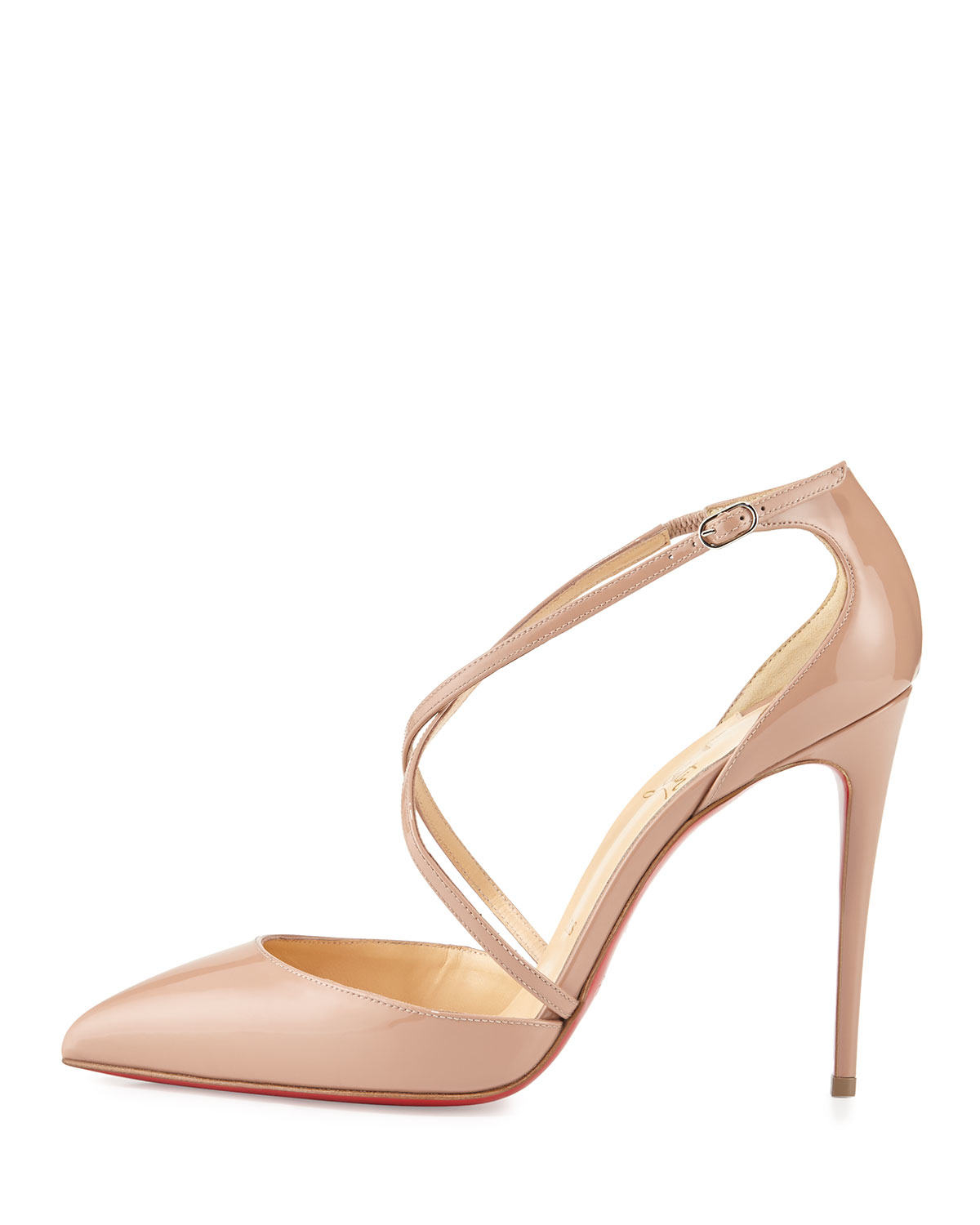 cheap replica christian louboutins - Christian louboutin Cross Blake 100mm Patent Red Sole Pump in ...