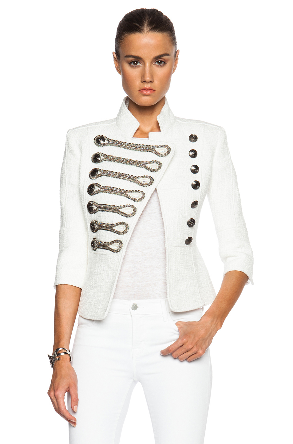military blazer white