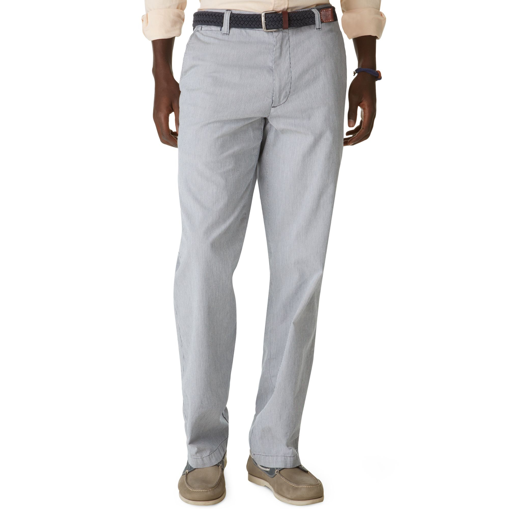 Dockers D2 Straight Fit Field Striped Khaki Pants in Blue for Men ...