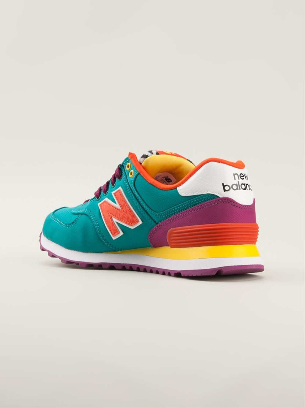 multi coloured new balance trainers