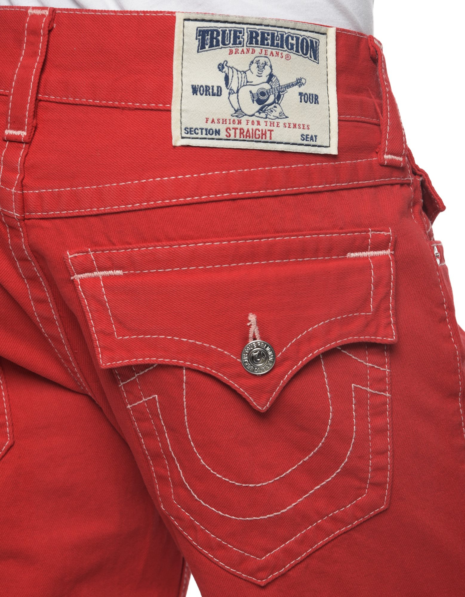 True religion Hand Picked Straight Mens Jean in Red for Men Lyst