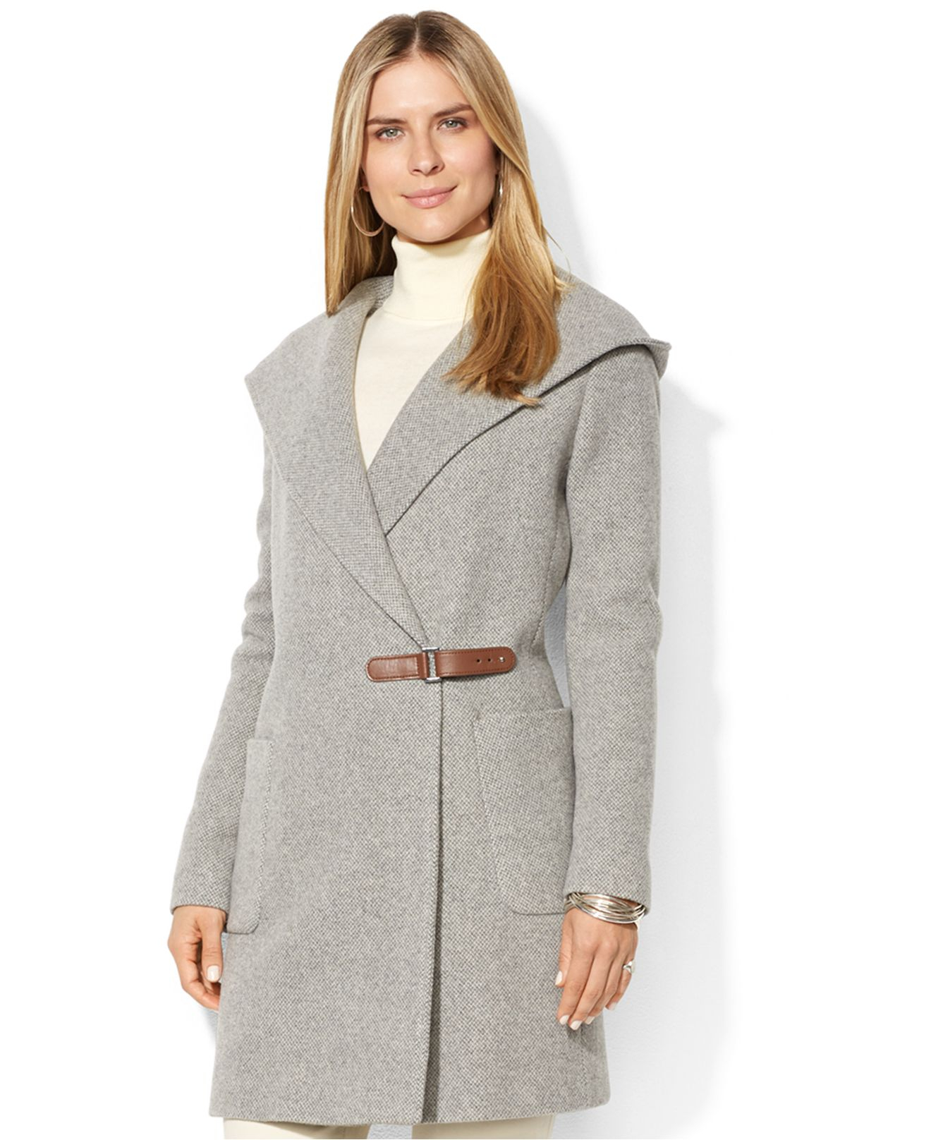 ralph lauren wool cashmere wrap coat