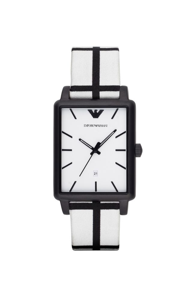 emporio armani white watch