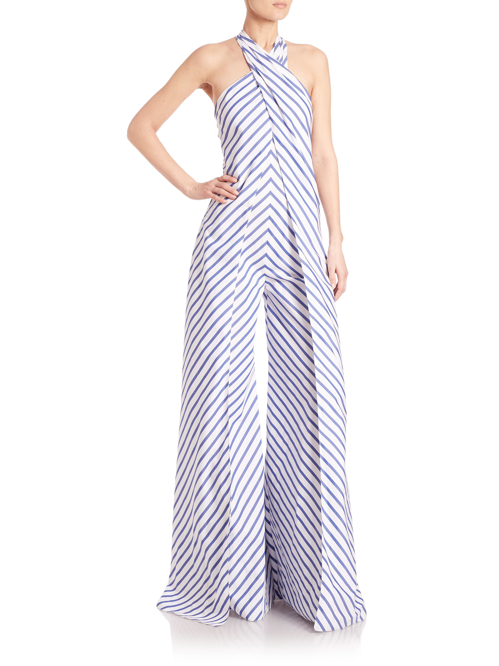 ralph lauren striped jumpsuit