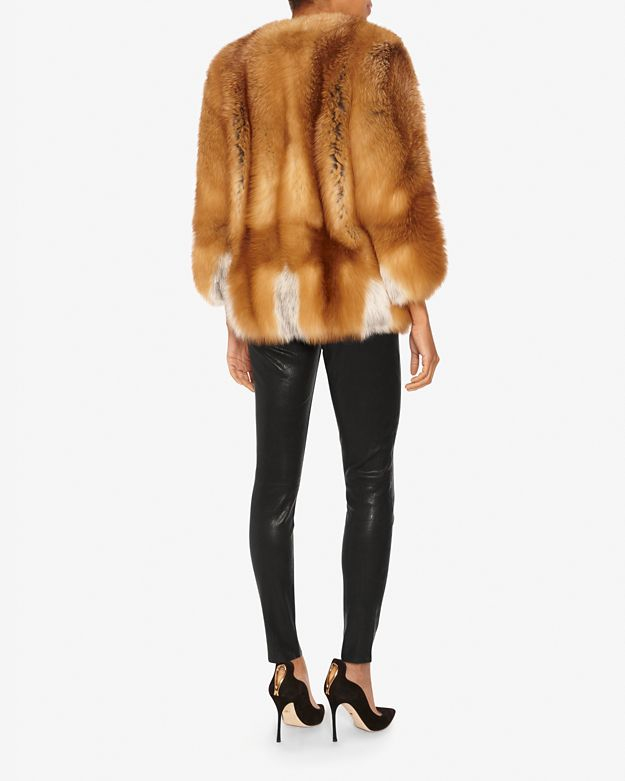 yves salomon fox fur coat