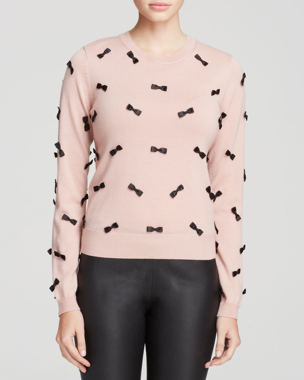 Lyst - Alice + Olivia Sweater - Allover Bow in Pink