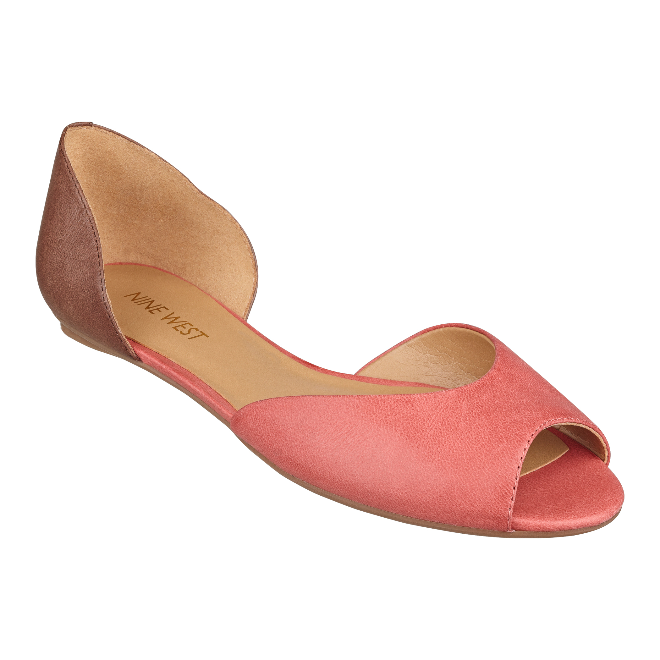 nine west open toe flats