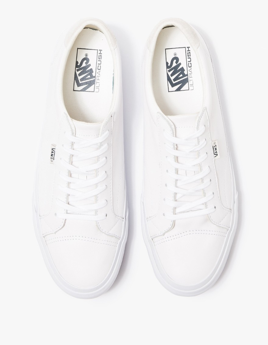 vans white leather court sneakers
