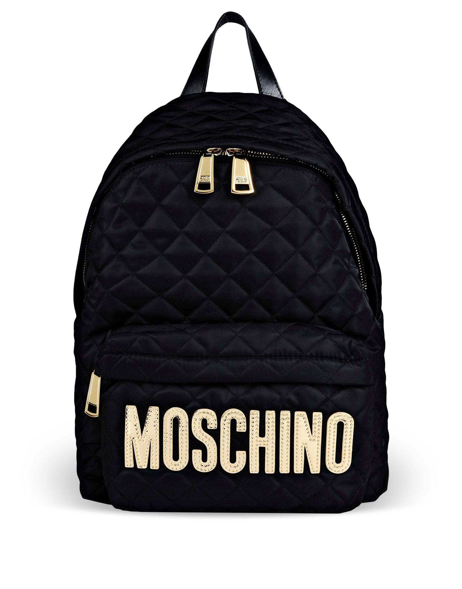 Moschino Logo Quilted Backpack in Black Lyst