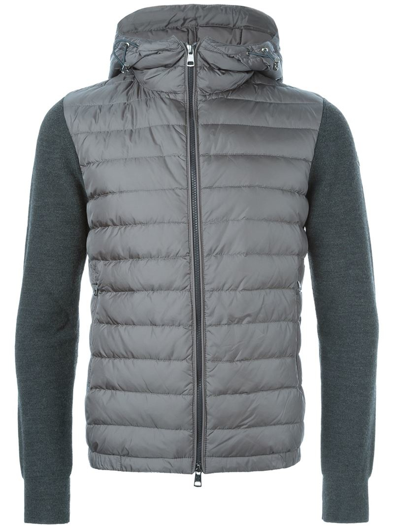 moncler padded front cardigan