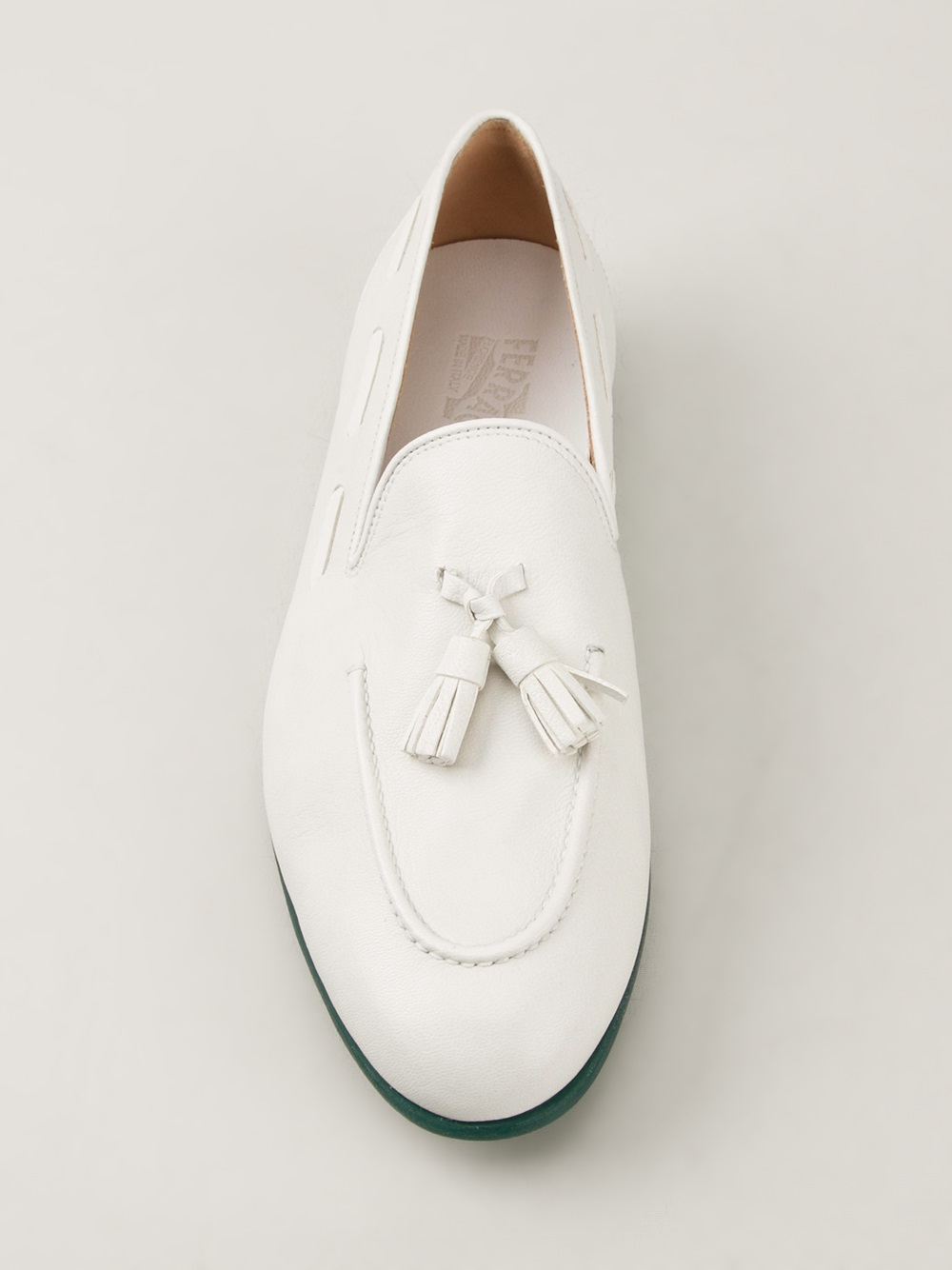 ferragamo white flats