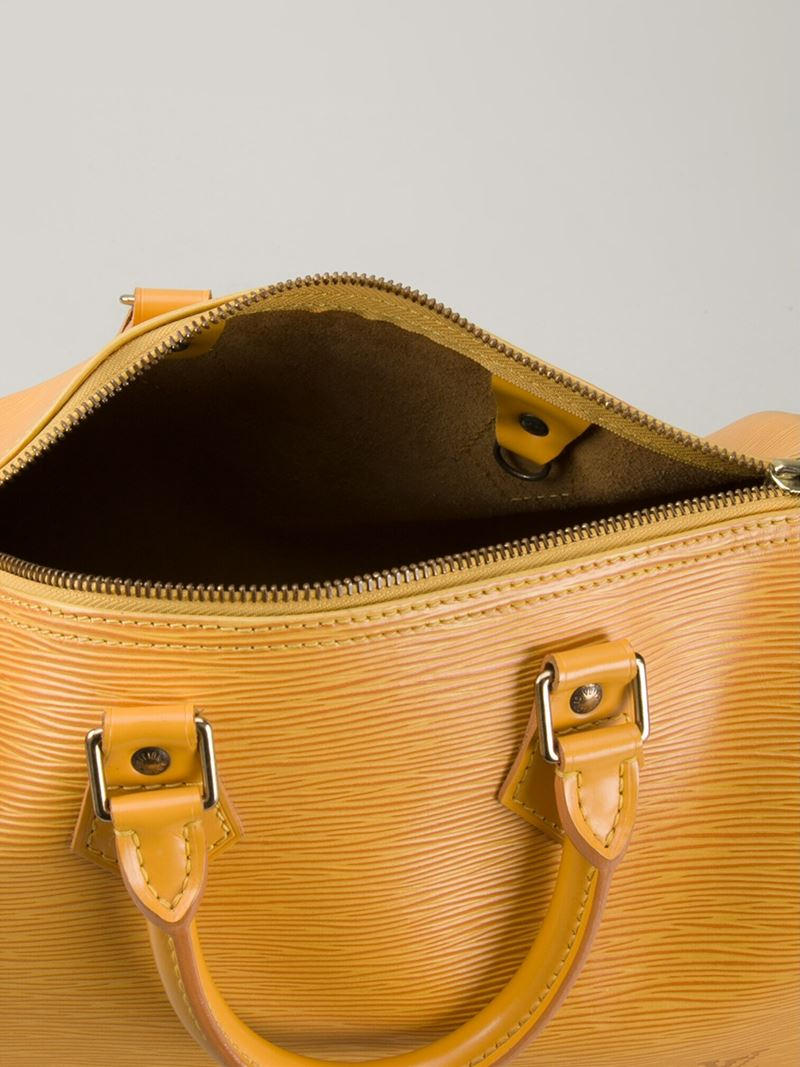 Louis Vuitton Leather &#39;epi Speedy 25&#39; Tote in Yellow & Orange (Yellow) - Lyst