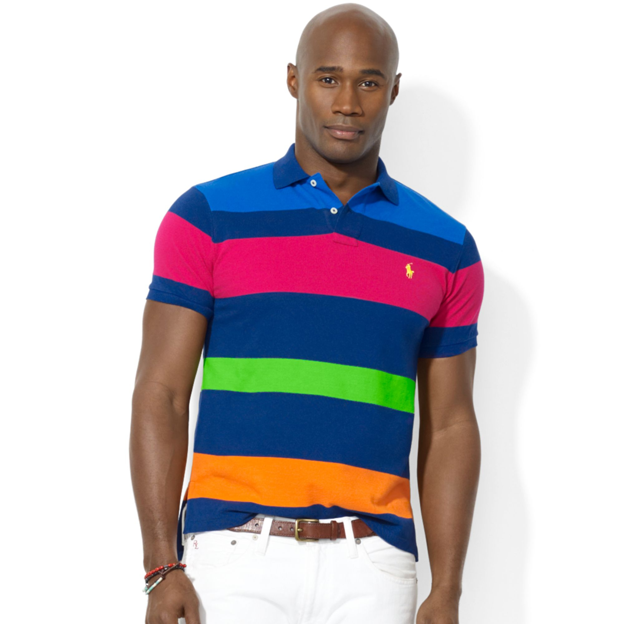Ralph Lauren Polo Big and Tall Classic Fit Multi Striped Mesh Polo for Men  | Lyst