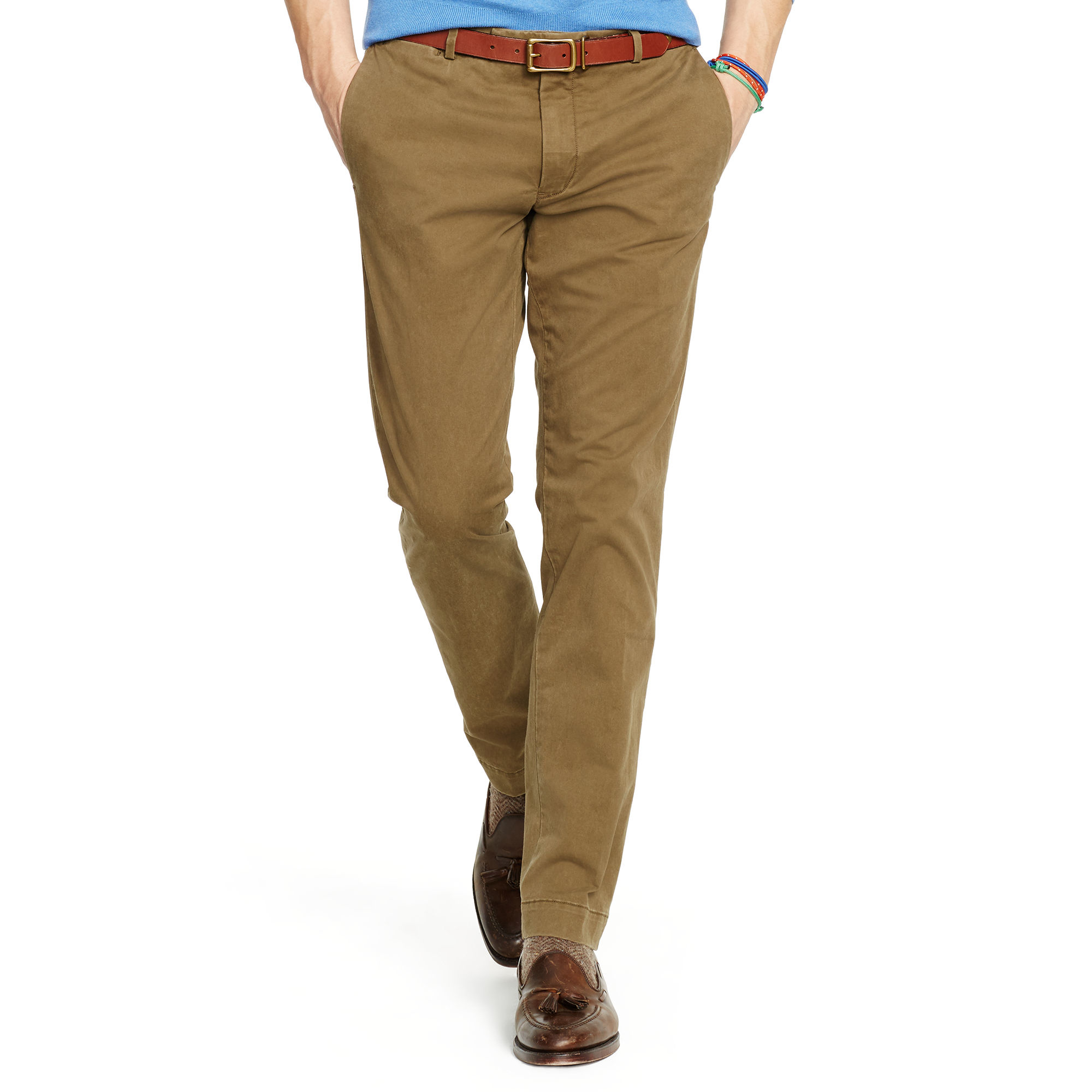 Polo Ralph Lauren Cotton Slim-fit Stretch Chino in Green for Men - Lyst