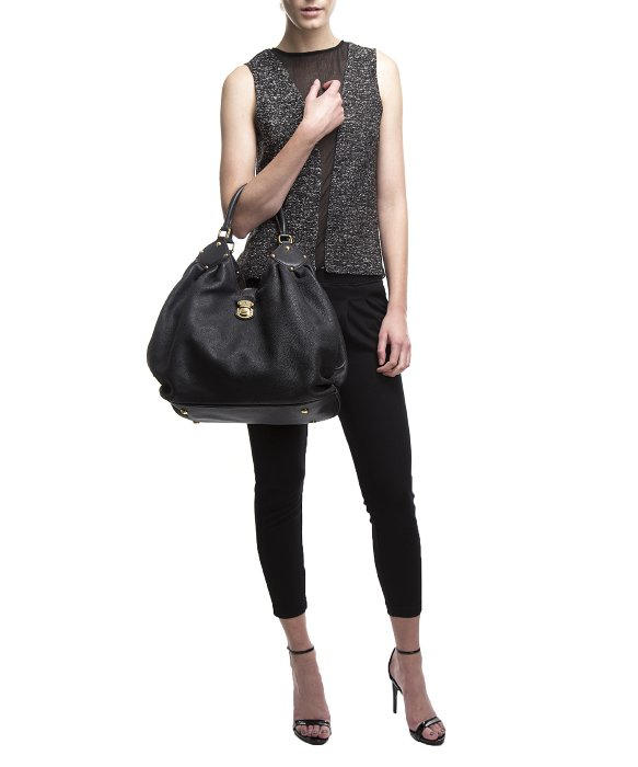 Lyst - Louis Vuitton Pre-Owned Black Mahina Xl Bag in Black