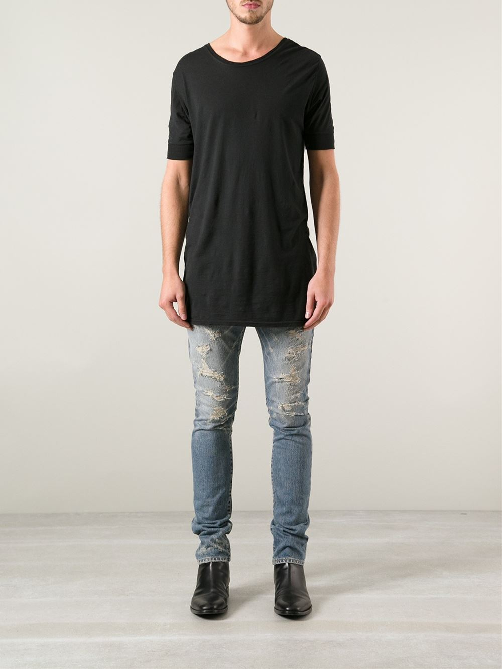 saint laurent crash denim