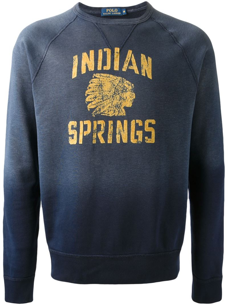 Polo Ralph Lauren 'Indian Springs' Sweatshirt in Blue for Men | Lyst
