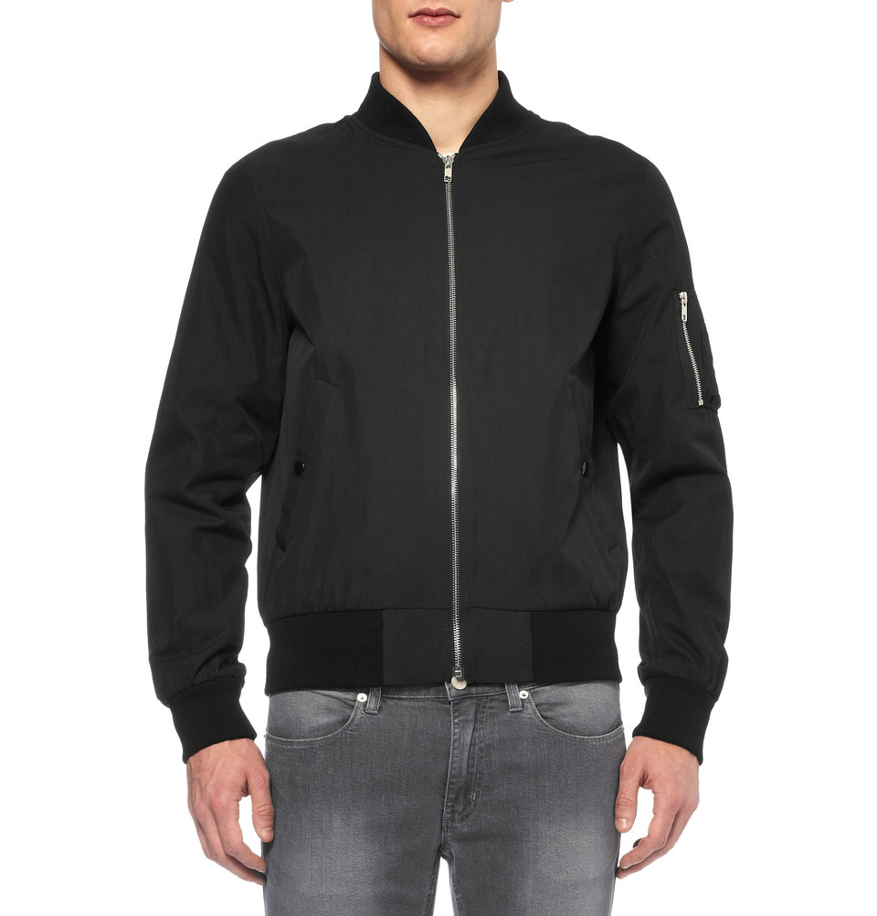 Sandro Regularfit Cottonblend Bomber Jacket in Black for Men - Lyst