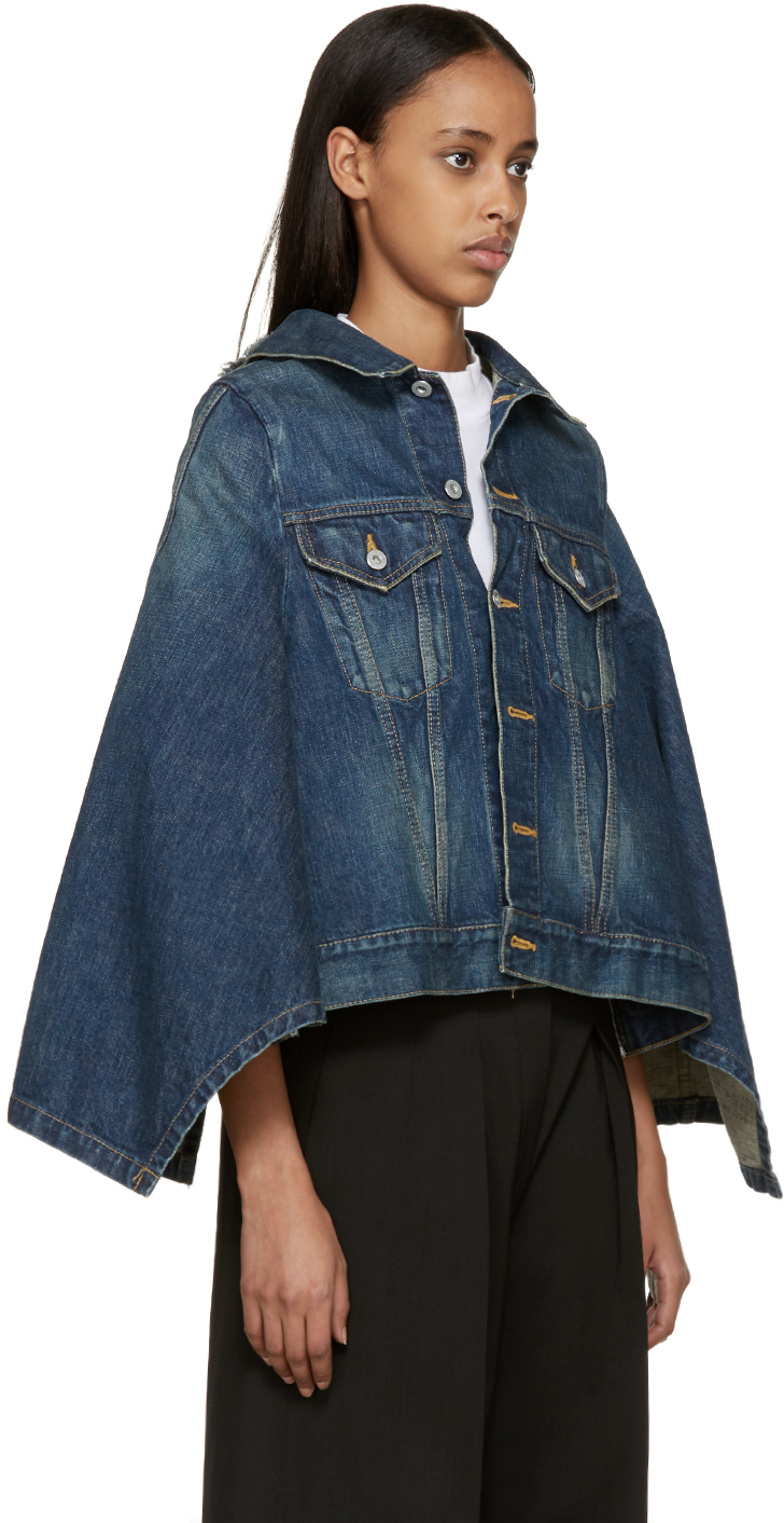denim cape jacket