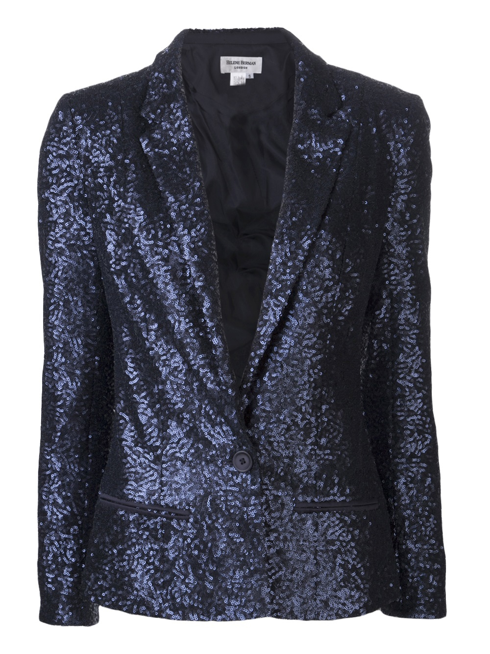 blue sequin blazer