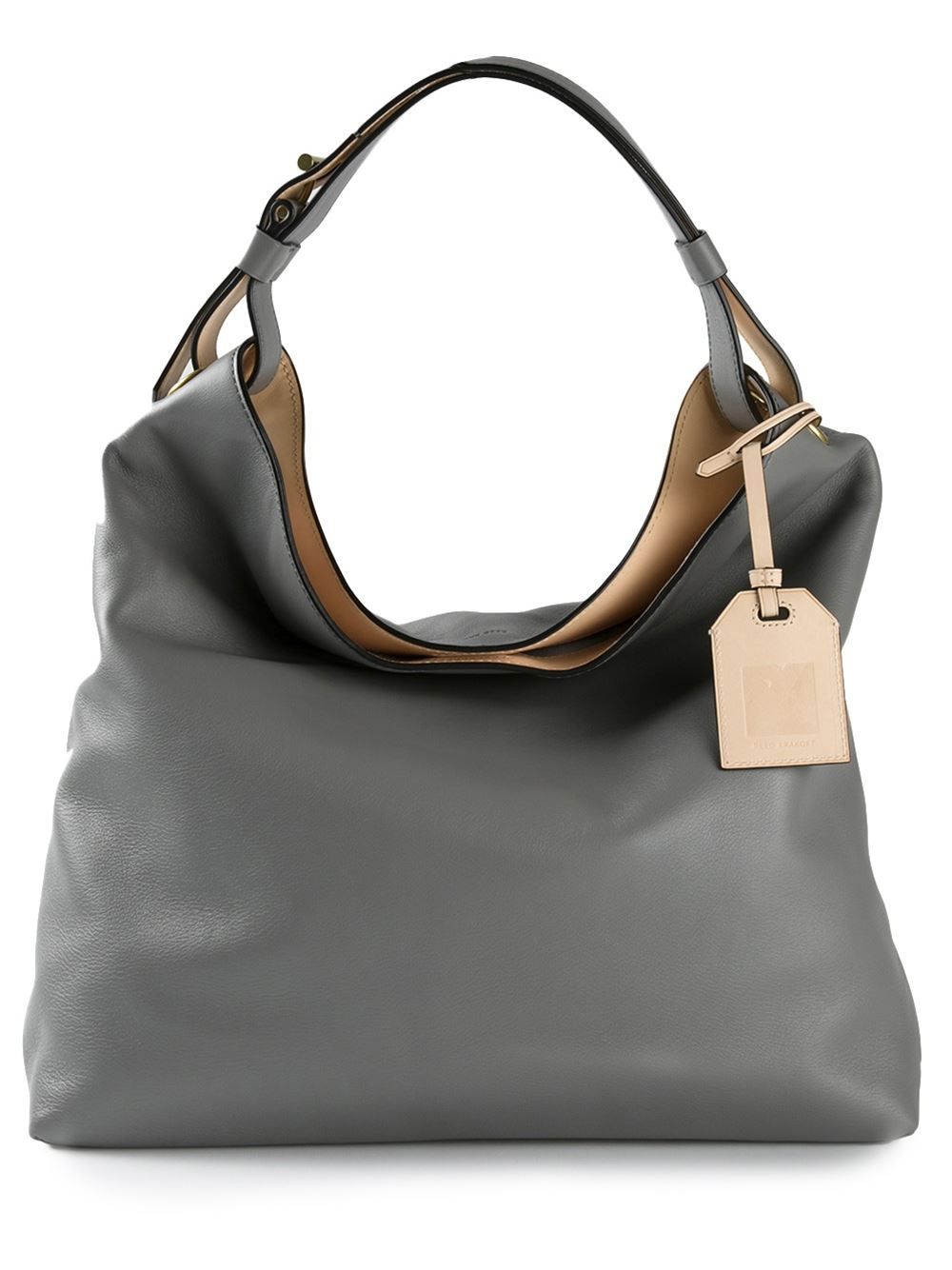 gray hobo bag