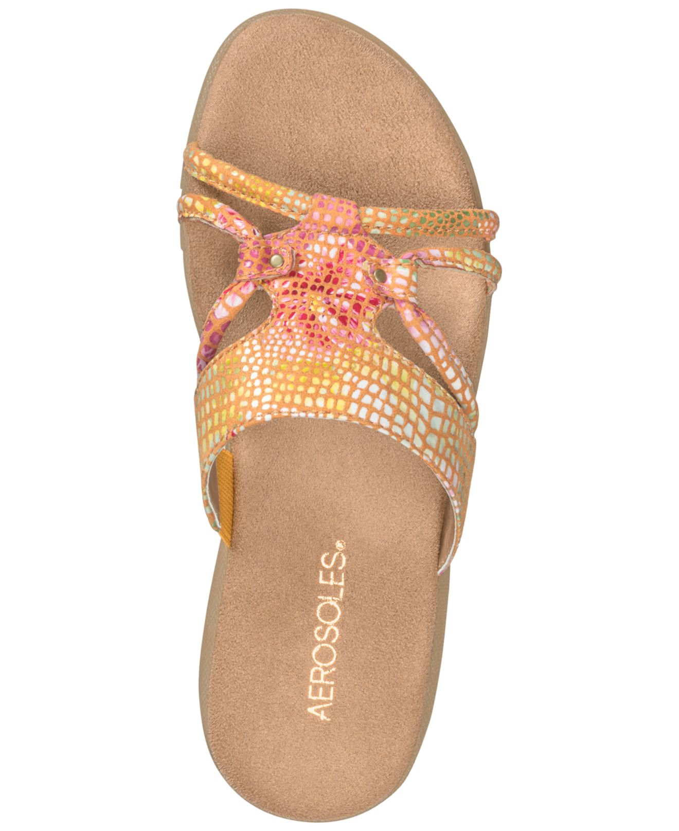 Aerosoles Wip Away Flat Sandals in Floral Combo (Brown) - Lyst